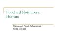 Food and Nutrition in Humans PowerPoint PPT Presentation