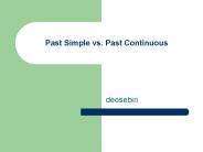 Past Simple vs. Past Continuous