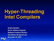 Intel Processor Strategy Update