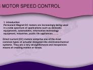 DC MOTOR SPEED CONTROL