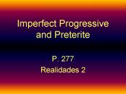 Imperfect Progressive and Preterite
