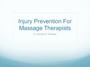 Injury Prevention For Massage Therapists