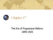 The Era of Progressive Reform