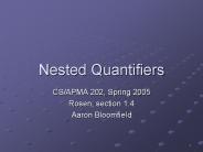 Nested Quantifiers