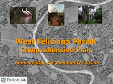 West Feliciana Parish Comprehensive Plan
