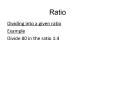 Ratio PowerPoint PPT Presentation
