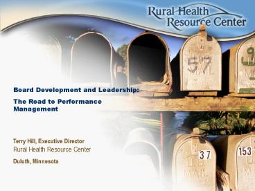 Rural Health Resource Center