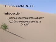 LOS SACRAMENTOS -Introducci