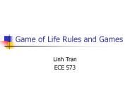 Game of Life Rules and Games