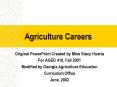Agriculture Careers PowerPoint PPT Presentation