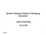 Spoken Dialogue Systems: Managing Interaction