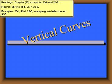 Vertical Curves