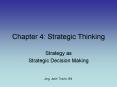 Chapter 4: Strategic Thinking PowerPoint PPT Presentation