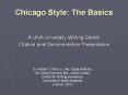 Chicago Style: The Basics PowerPoint PPT Presentation