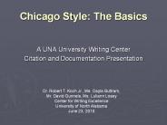 Chicago Style: The Basics