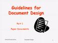 Guidelines for Document Design PowerPoint PPT Presentation