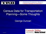 Census Data for Transportation Planning