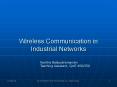 Wireless Communication in Industrial Networks PowerPoint PPT Presentation