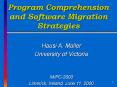 Program Comprehension and Software Migration Strategies PowerPoint PPT Presentation