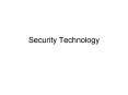 Security Technology PowerPoint PPT Presentation