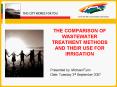THE COMPARISON OF WASTEWATER TREATMENT METHODS AND THEIR USE FOR IRRIGATION PowerPoint PPT Presentation