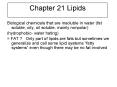 Chapter 21 Lipids PowerPoint PPT Presentation