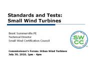 Standards and Tests: Small Wind Turbines
