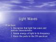 Light Waves PowerPoint PPT Presentation