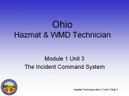 HazMat Technician Mod 1 Unit 3 Slide 1