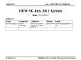 HEW SG July 2013 Agenda PowerPoint PPT Presentation