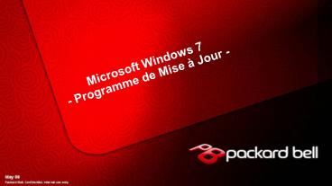 Microsoft Windows 7 - Programme de Mise 