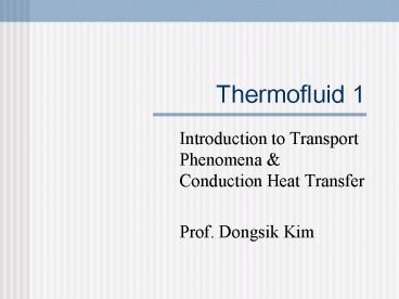 Thermofluid 1