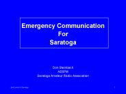 Emergency Communication