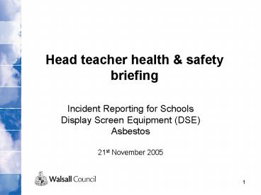Head teacher health