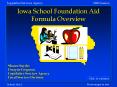Iowa School Foundation Aid Formula Overview PowerPoint PPT Presentation