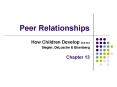 Peer Relationships PowerPoint PPT Presentation