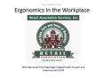 Ergonomics in the Workplace PowerPoint PPT Presentation