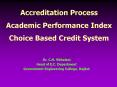 Accreditation Process Academic Performance Index Choice Based Credit System PowerPoint PPT Presentation