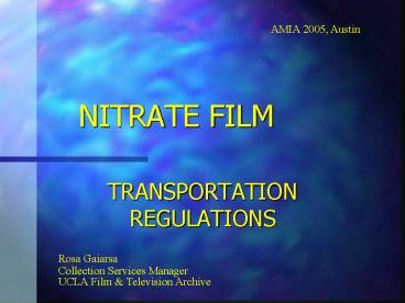 NITRATE FILM