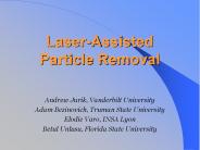 Laser-Assisted Particle Removal