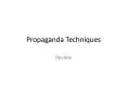 Propaganda Techniques PowerPoint PPT Presentation