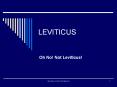 LEVITICUS PowerPoint PPT Presentation