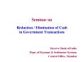 Seminar on Reduction / Elimination of Cash in Government Transactions PowerPoint PPT Presentation
