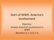 Start of WWII: America