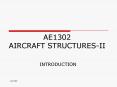 AE1302 AIRCRAFT STRUCTURES-II PowerPoint PPT Presentation