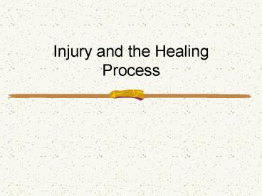 Injury and the Healing Process