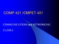 COMP 421 /CMPET 401 PowerPoint PPT Presentation