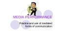 MEDIA PERFORMANCE PowerPoint PPT Presentation