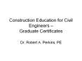 Construction Education for Civil Engineers  PowerPoint PPT Presentation