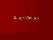 Result Clauses